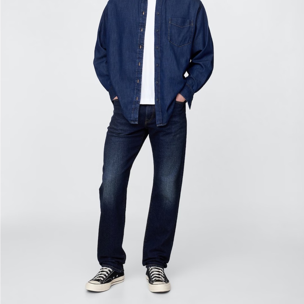 NWT GAP Blue Straight Jeans Classic Indigo Style 36 x 36